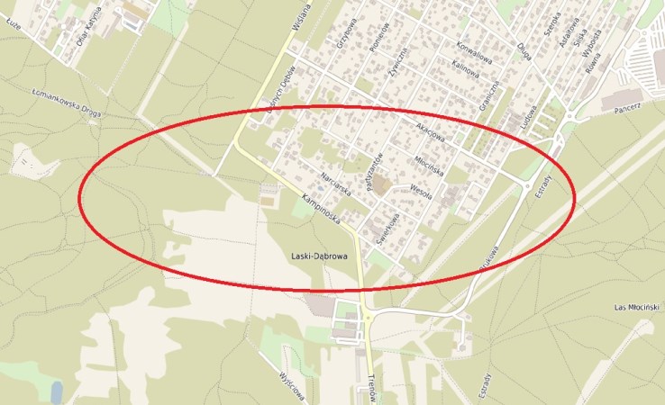 działka na sprzedaż - Łomianki, Dąbrowa Leśna